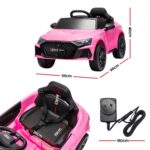 Ride On Car Licensed Audi RS3 Car for Kids 12V Remote Control Pink