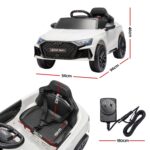 Ride On Car Licensed Audi RS3 Car for Kids 12V Remote Control White
