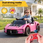 Ride On Car Maserati Licensed MCXtrema Car for Kids 12V Remote Control Pink