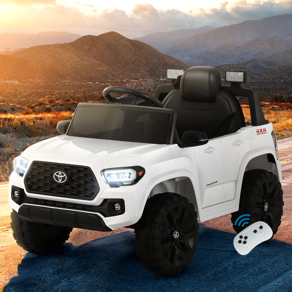 Kids Electric Ride On Car Toyota Tacoma Off Road Jeep Toy Cars Remote 12V Whte Kids Electric Ride On Car Toyota Tacoma Off Road Jeep Toy Cars Remote 12V Whte