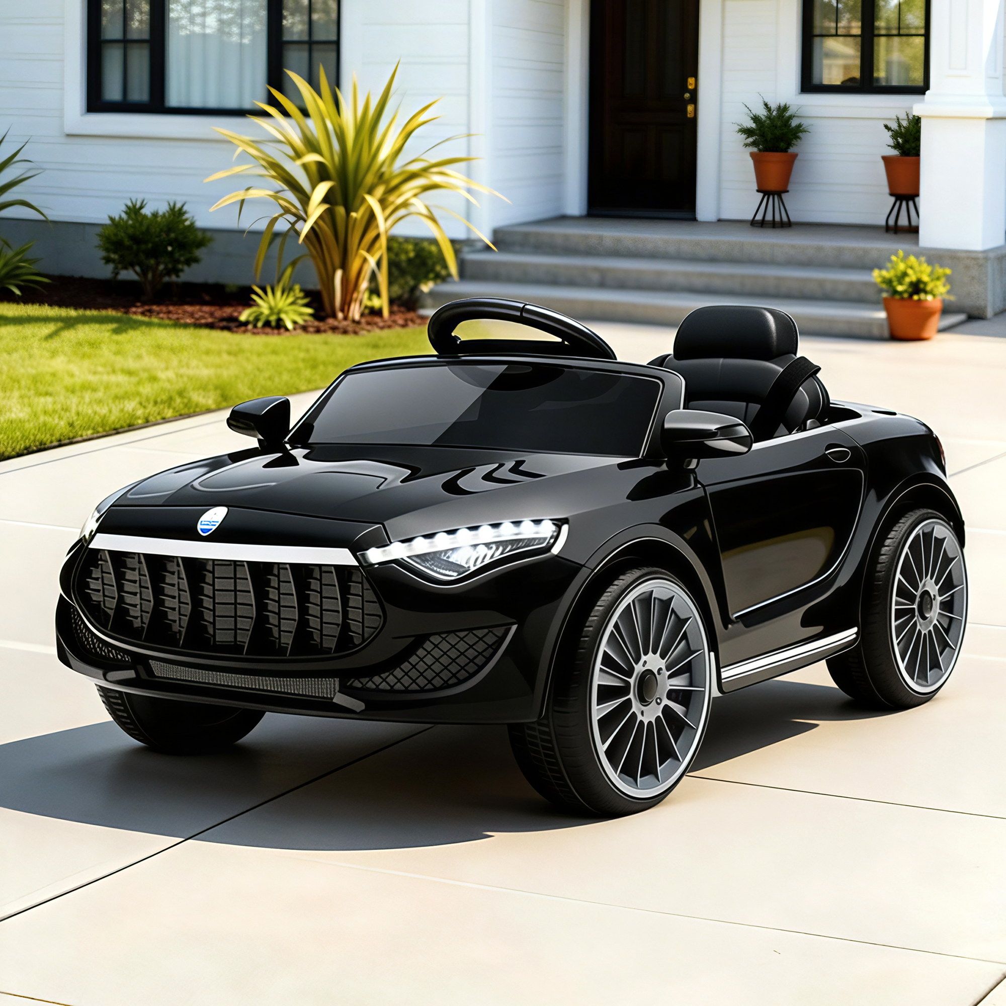 Rigo Kids Electric Ride On Car Toys Cars Horn Music Remote Control 12V Black Rigo Kids Electric Ride On Car Toys Cars Horn Music Remote Control 12V Black