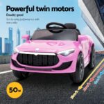 Rigo Kids Electric Ride On Car Toys Cars Headlight Music Remote Control 12V Pink