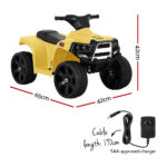 Rigo Kids Ride On ATV Quad Motorbike Car 4 Wheeler Electric Toys Battery Yellow