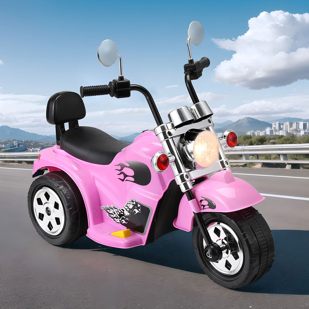 Rigo Kids Ride On Car Motorcycle Motorbike Electric Toys Horn Music 6V Pink Rigo Kids Ride On Car Motorcycle Motorbike Electric Toys Horn Music 6V Pink