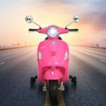 Kids Electric Ride On Car Motorcycle Motorbike Vespa Licensed GTS Pink