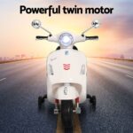Kids Electric Ride On Car Motorcycle Motorbike Vespa Licensed GTS White