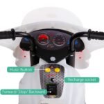Rigo Kids Electric Ride On Police Motorcycle Motorbike 6V Battery White