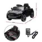 Kids Ride On Car 12V Licensed Ford Electric Toy with Remote Control Horn Music 97x61cm Black