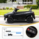 Kids Ride On Car 12V Licensed Ford Electric Toy with Remote Control Horn Music 97x61cm Black