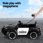 Rigo Kids Ride On Car Electric Patrol Police Cars Battery Powered Toys 12V Black