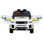 Rigo Kids Electric Ride On Patrol Police Car Horn Music Remote White