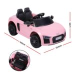 Ride On Car Licensed Audi R8 12V Electric Car for Kids Battery Pink