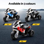 Kids Electric Ride On Car Police Motorcycle Motorbike BMW Licensed S1000RR Blue