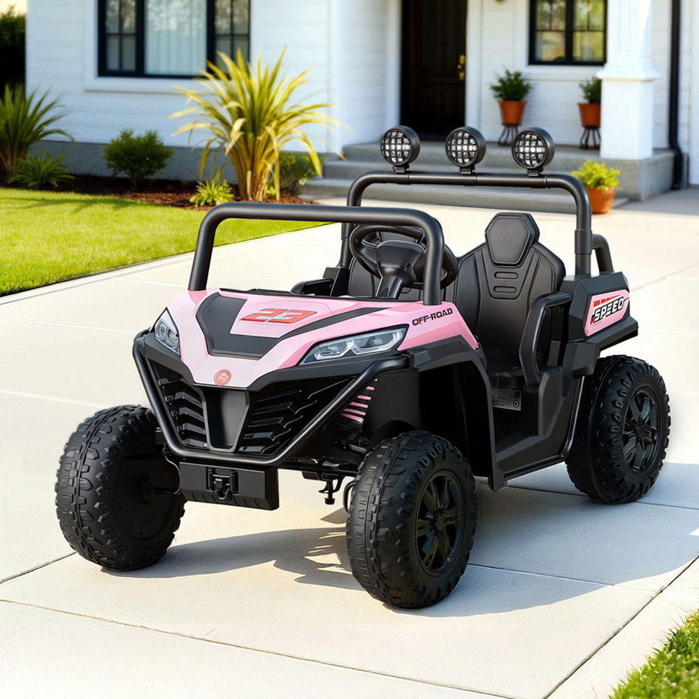 Rigo Kids Ride On Car Electric Toys Cars Headlight Music Remote Control Pink Rigo Kids Ride On Car Electric Toys Cars Headlight Music Remote Control Pink