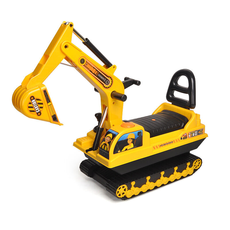 Ride-on Children's Excavator w/ Sturdy Track and Dual Operation Levers to Scoop Ride-on Children's Excavator w/ Sturdy Track and Dual Operation Levers to Scoop