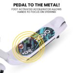 ROVO KIDS WhizKid Electric Scooter, Ages 5-11, Adjustable Height, AU Compliant, Lithium Battery, Brushless Motor, White