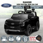 Kahuna Ford Ranger Electric Kids Ride On Car - Black
