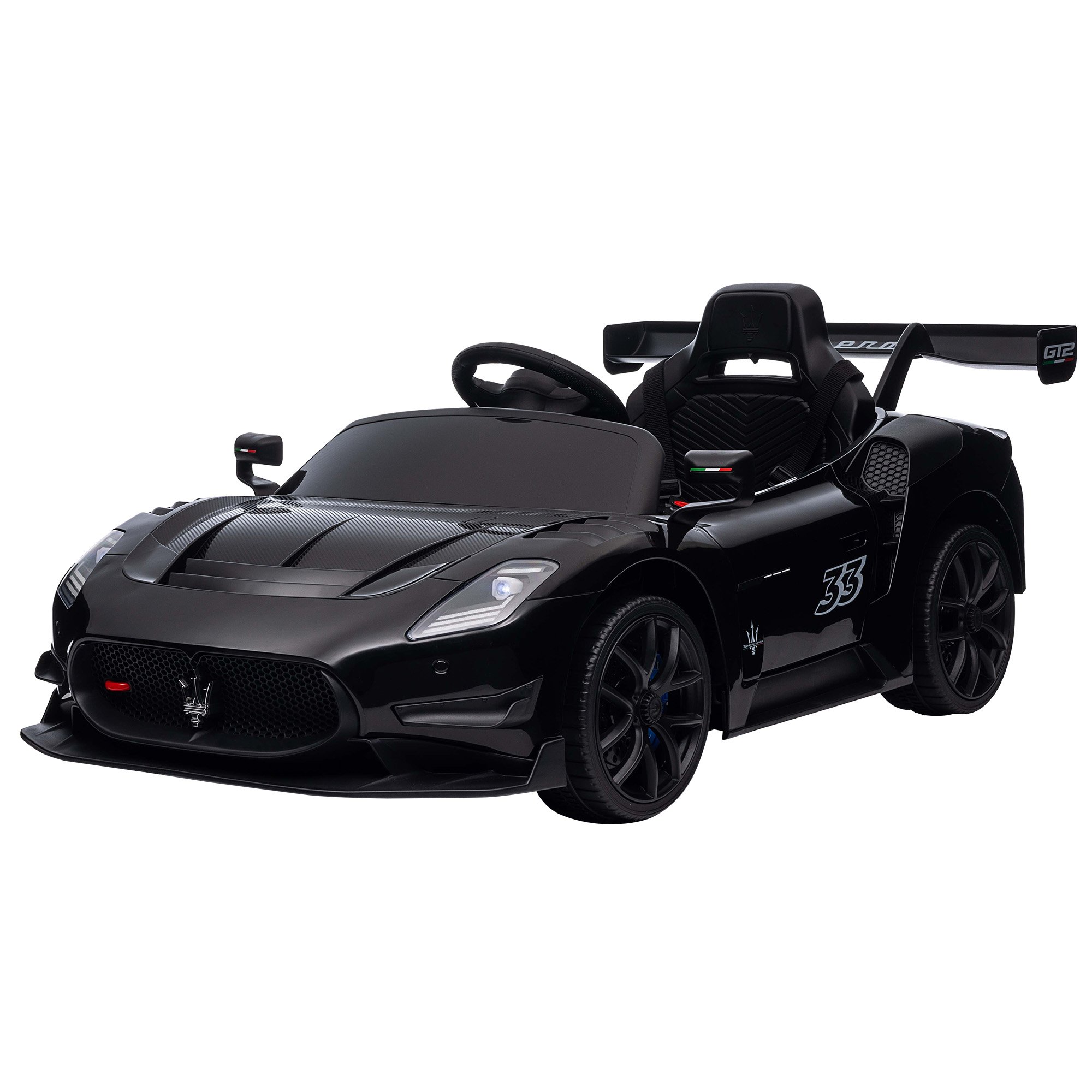 Kahuna Maserati MC20 GT2 Licensed Electric Kids Ride On Race Car Black Kahuna Maserati MC20 GT2 Licensed Electric Kids Ride On Race Car Black
