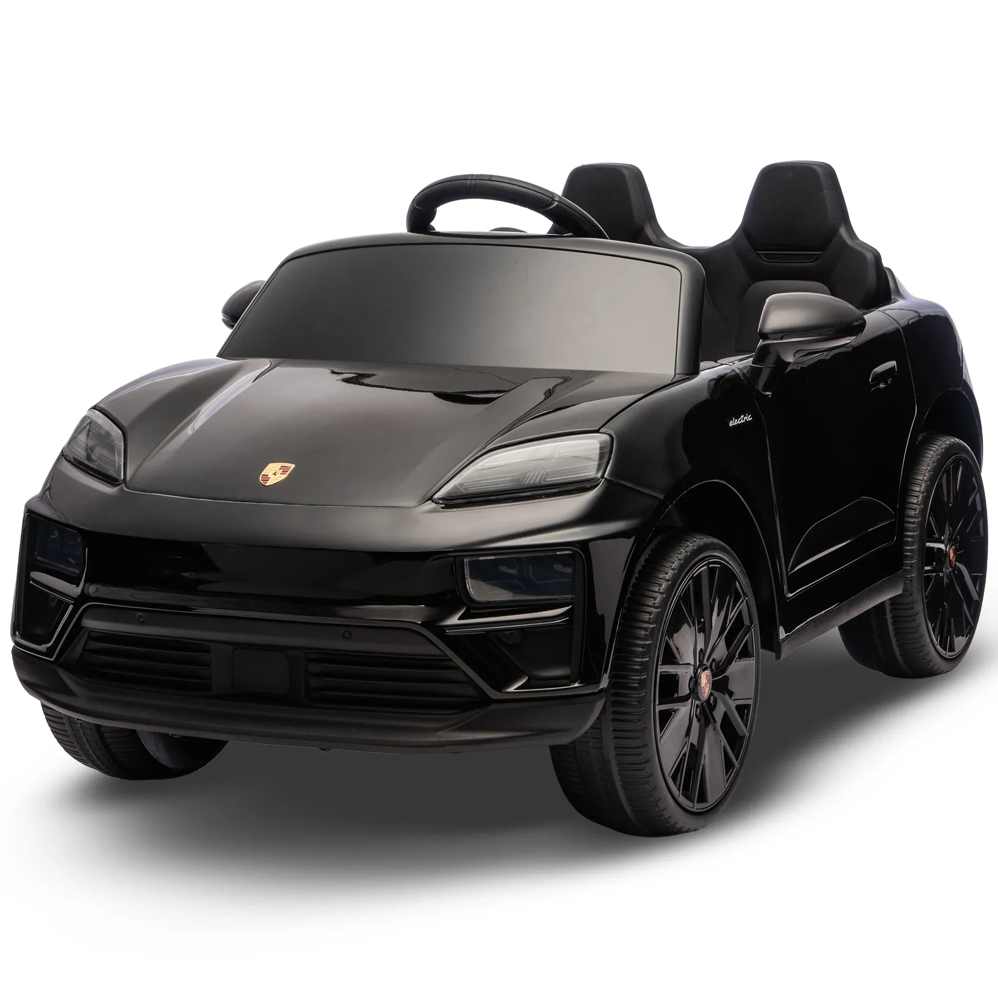 Kahuna Black Porsche Macan Turbo EV Kids Ride On Car 12V Electric Car Kahuna Black Porsche Macan Turbo EV Kids Ride On Car 12V Electric Car