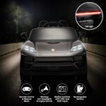 Kahuna Black Porsche Macan Turbo EV Kids Ride On Car 12V Electric Car