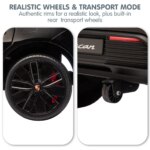 Kahuna Black Porsche Macan Turbo EV Kids Ride On Car 12V Electric Car
