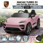 Kahuna Pink Porsche Macan Turbo EV Kids Ride On Car 12V Electric Car
