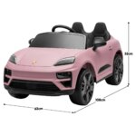 Kahuna Pink Porsche Macan Turbo EV Kids Ride On Car 12V Electric Car