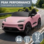 Kahuna Pink Porsche Macan Turbo EV Kids Ride On Car 12V Electric Car