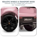 Kahuna Pink Porsche Macan Turbo EV Kids Ride On Car 12V Electric Car