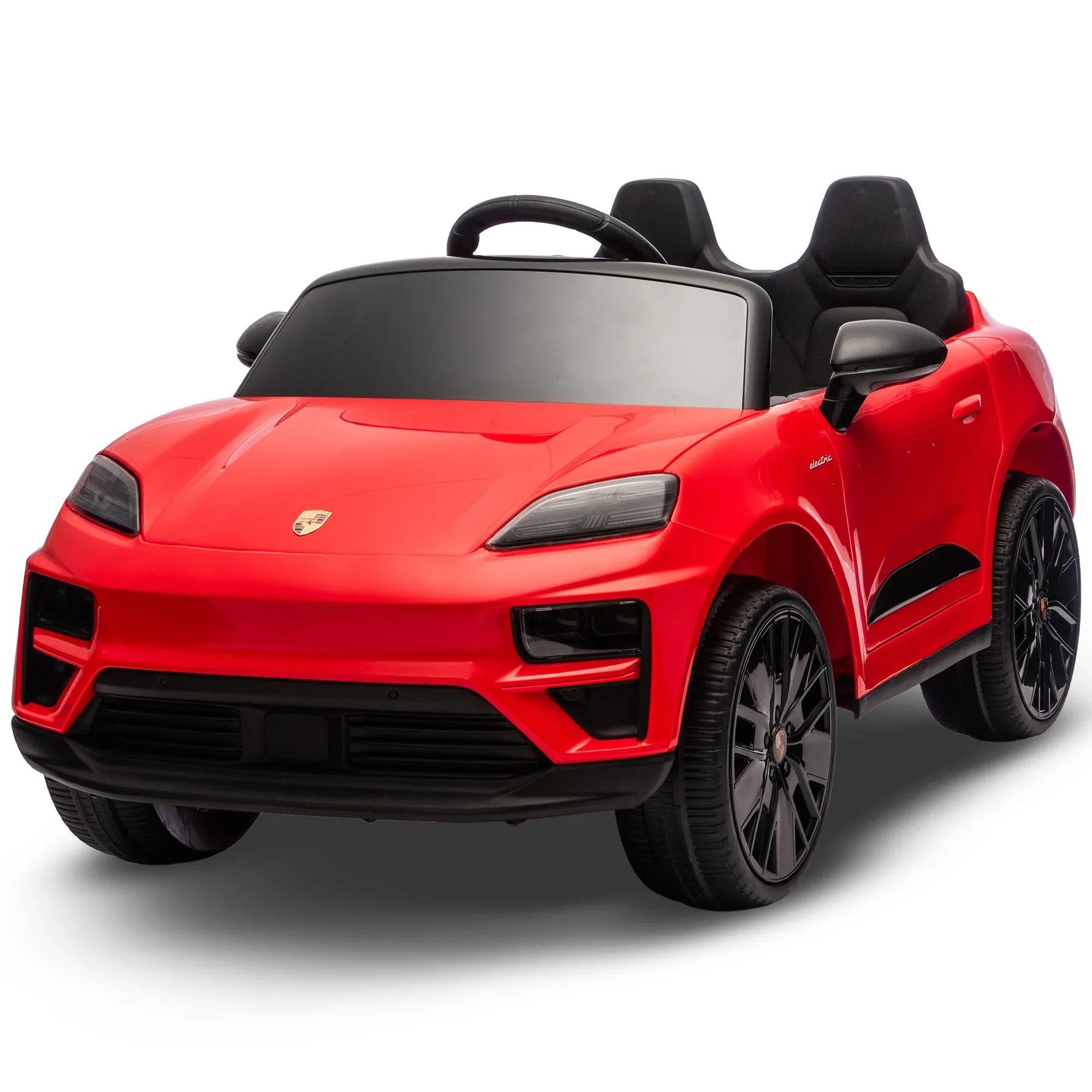 Kahuna Red Porsche Macan Turbo EV Kids Ride On Car 12V Electric Car Kahuna Red Porsche Macan Turbo EV Kids Ride On Car 12V Electric Car