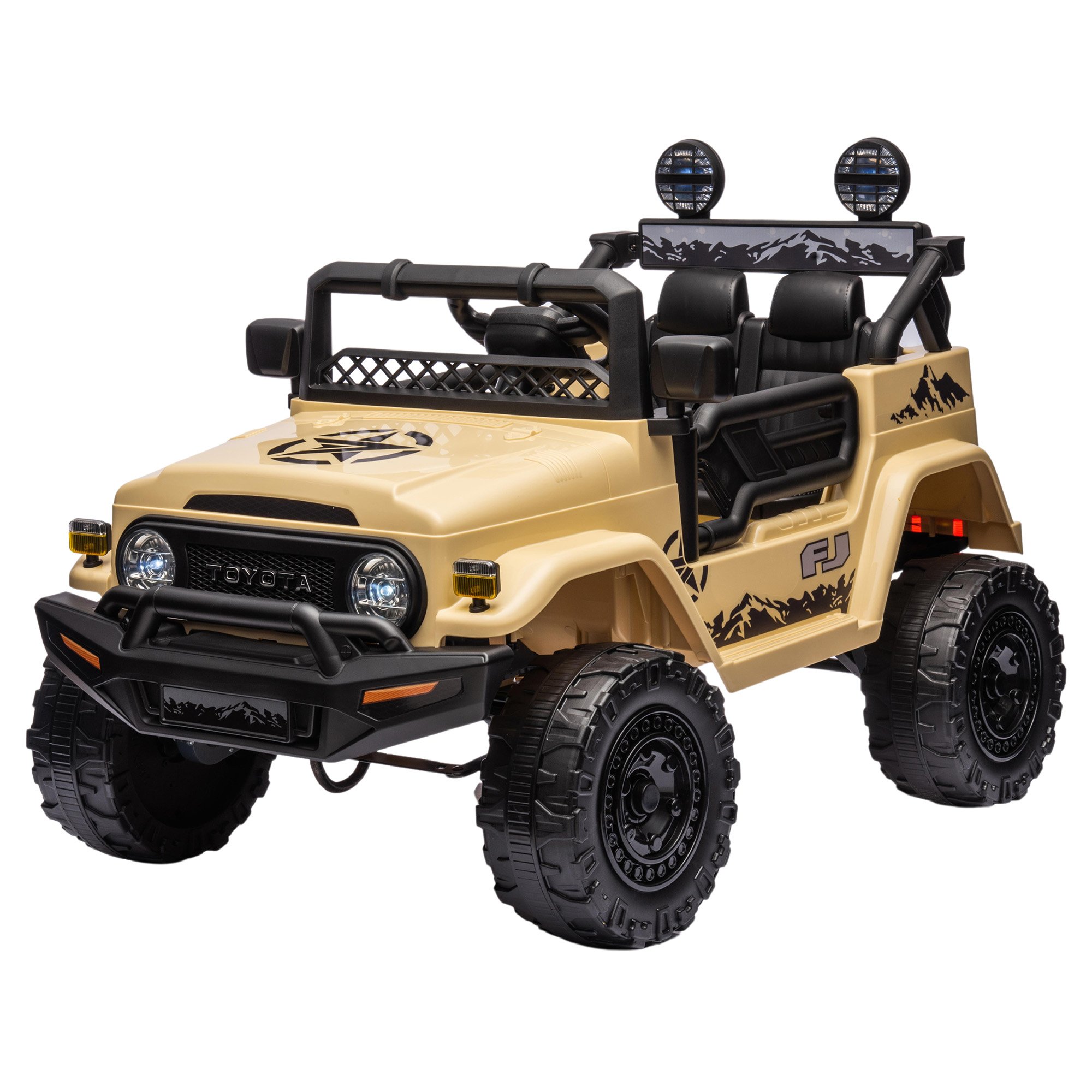 Kahuna Authorised Toyota Fj Cruiser Kids Electric Ride On Car - Khaki Kahuna Authorised Toyota Fj Cruiser Kids Electric Ride On Car - Khaki