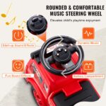 Ride On Push Car for Toddlers, Ages 1-3, Ride Racer, Sit to Stand Toddler Ride On Toy, Classic Kids Ride On Car with Music Steering Wheel & Under Seat Storage, Ride On Toy for Boys Girls, Red